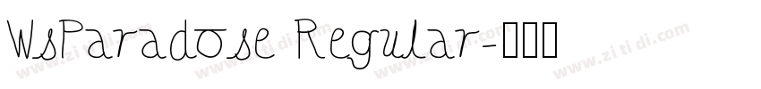 WsParadose Regular字体转换